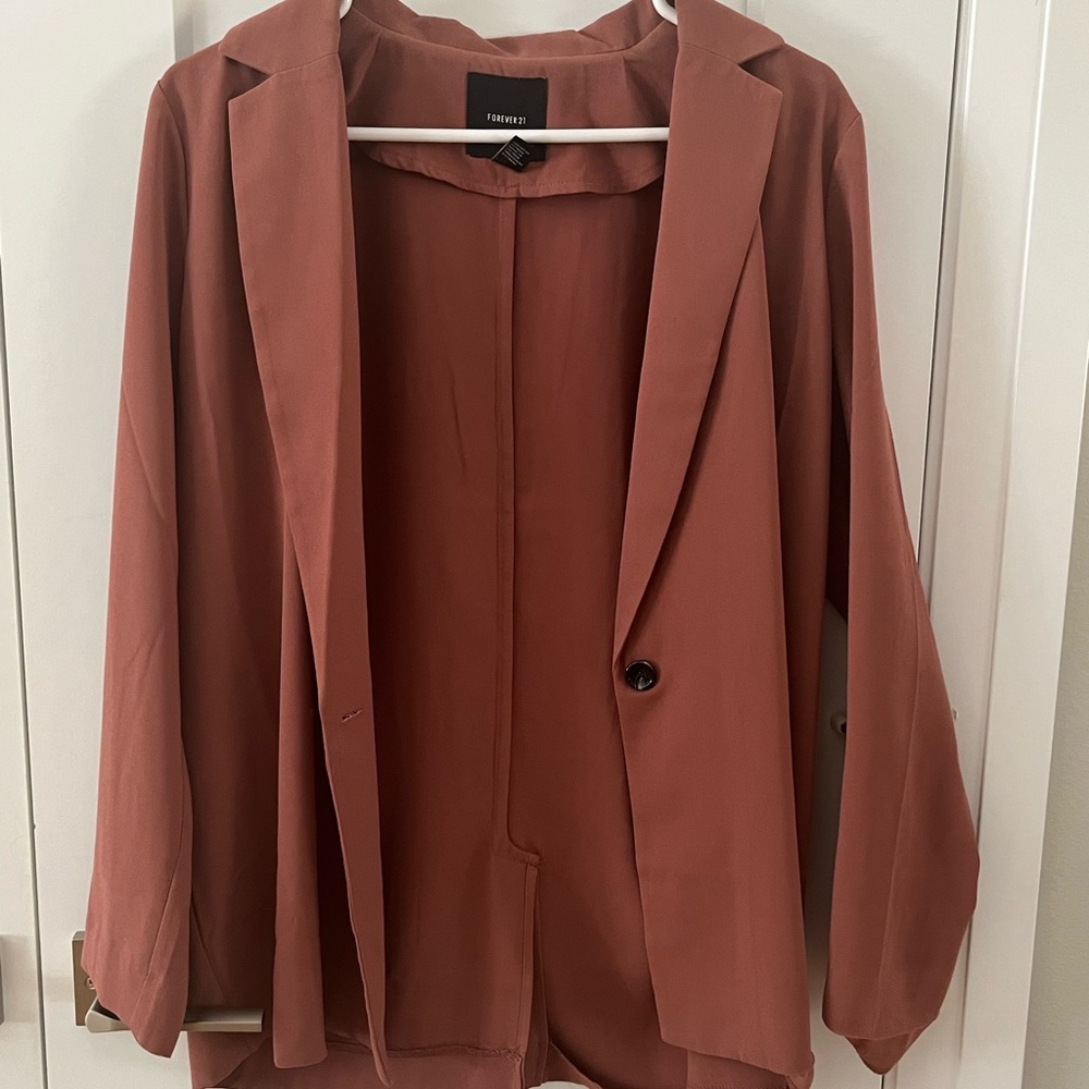 Forever 21 Mauve Blazer Lightweight Contemporary
